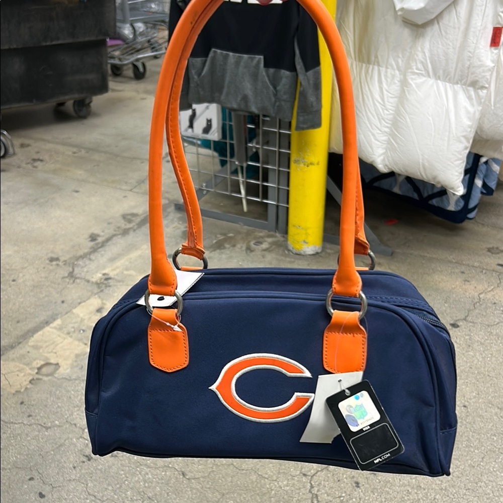 Navy and Orange Women's Bag